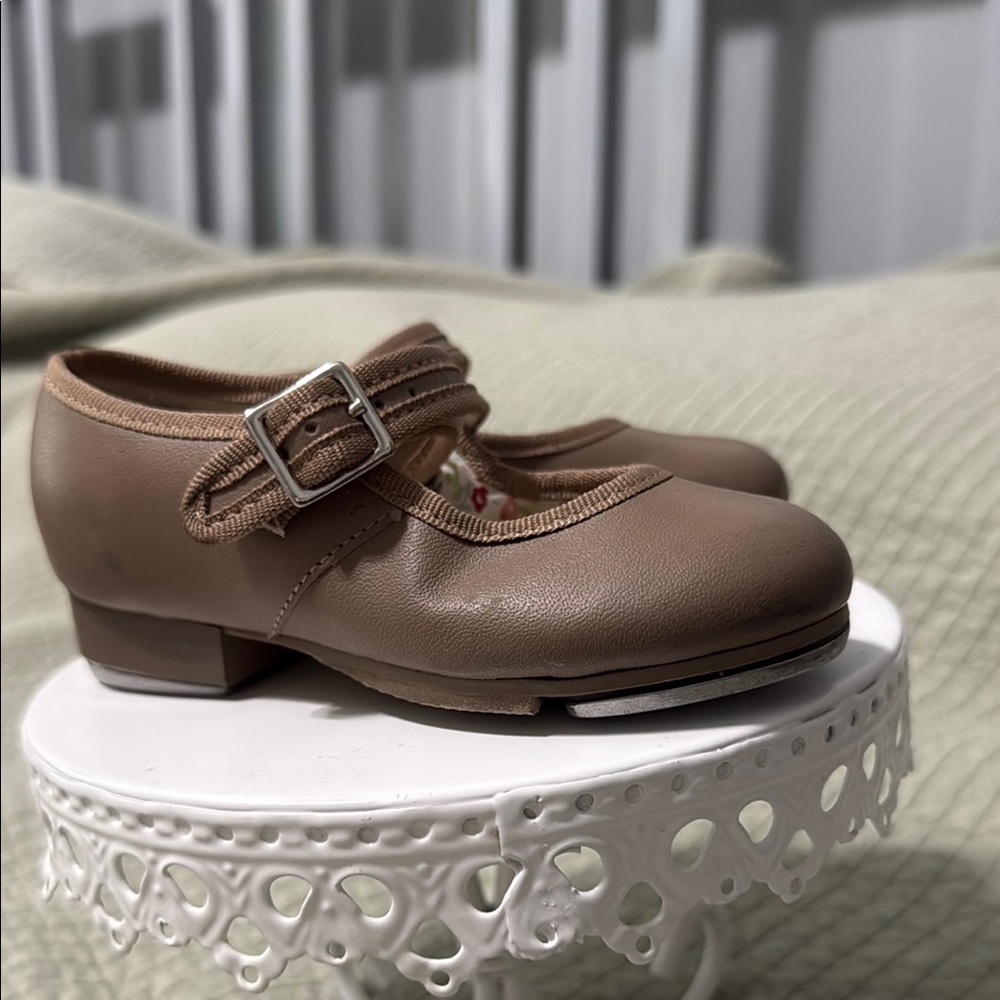 Capezio Tan Kids Dress Shoes with Velcro closure
